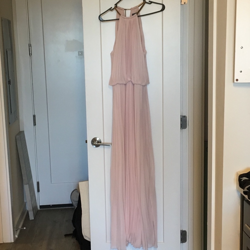Blush pink floor length dress NWT size 8